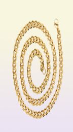 Pendant Necklaces Pendants Jewellery Wholale Hip Hop Womens Men Necklac Cadenas Cubanas 18K Gold Plated Thick Cuban Link Chain Stain8009892