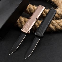 4600 Auto Tactical Knife S30v Black Titanium Coating Drop Point Blade CNC 6061-T6 Handle EDC Pocket Knives with Retail Box