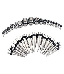 Stud Gauge 36pcsset 316l Steel Tapers And Tunnels Ear Stretching Kit Body Jewelry4813192