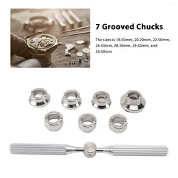 Watch Repair Kits 5537 Back Case Opener Closer Kit Portable Alloy Wrench Grooved Chucks For Repairing Set Tool