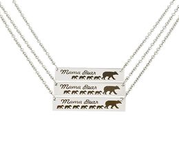 Mother039s Day Gift Mama Bear Animal Alfabet Alfabeto collana in acciaio inossidabile FSJB4300183