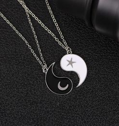 Pendant Necklaces 2 PCS Yin Yang Moon Star For Women Men Taichi Good Luck Couple Necklace Jewellery Charms Friendship Gift8347394