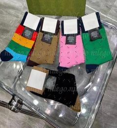 Women Girl Letters Socks with Tag Breathable Cotton Fashion Model Sock Gift for Love Girlfriend Top Quality7218630