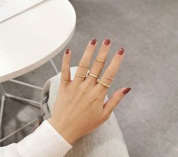 European and American geometric religious Jewellery with 7 piece set ring joint ring for fashion women gifts wholesale8310298