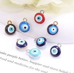 Turkish Evil Eye Pendant Blue Red Eyes Charms Pendants For Diy Necklace Earrings Jewelry Accessories