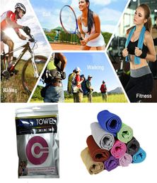 Double Layer Ice Cold Towel Sweat Summer Exercise Fitness Cool Quick Dry Soft Breathable Cooling Washcloth for Adult Kids 11Color 4112005