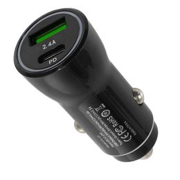 PD Fast charging head dual port for ip14 -15 pro max ctype-c car charger new mini PD car charger with box