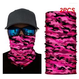 Bandanas 2PCS Camouflage Cycling Face Mask Tactical Military Scarf Neck Gaiter Men Seamless Bandana Women Headband Balaclava Tube