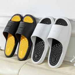 Slippers New Summer Concise Trend Couple Indoor Sandals Non-slip Bathroom Slides Men Women Shoes Massage Ladies Home Flip Flops H240509