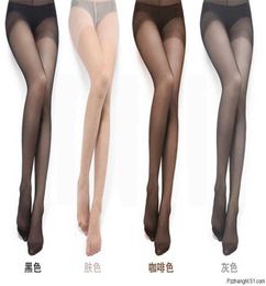 Core Spun Silk Stockings Without Crotch Thin Transparent Backing Summer Female Black Pantyhose Disposable Working7639488