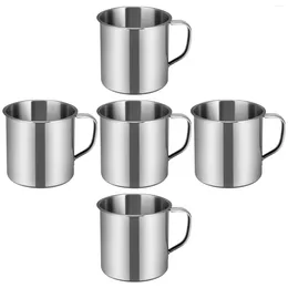 Mugs Portable Coffee Cup Steel Metal Tea Stainless Cups Camping Water Glasses Travel Drinking