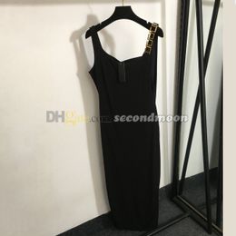 Chain Sling Dress Women Sexy Bodycon Dresses Fashion Split Dress Summer Breathable Sleeveless Dresses