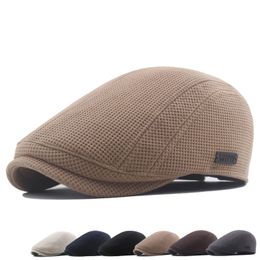 Berets Men Warm Winter Adjustable Hats Cotton Knitted Cap Driving Flat Sun Hat For Women Elderly Casual Thickened Cow Boy Hat