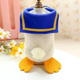 Dog Apparel Pet Dogs Cats Autumn And Winter Warm Comfortable Cat Clothes Cute Teddy Bear Big Fat Duck Vest