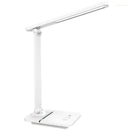 Table Lamps YO-LED Desk Lamp 14W Eye-Caring With Phone Stand 3 Color Modes 800 Lumens Stepless Dimming Press Control
