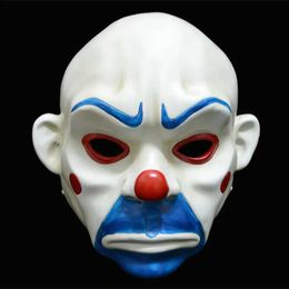 Party Masks Joker Bank Bandit Resin Mask Dark Knight Role Playing Halloween Costume Q240508