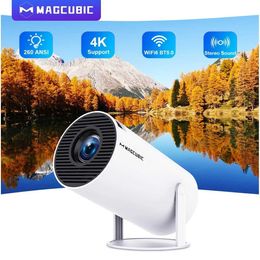 Projectors Transspeed Android 11 Projector 1280 * 720P 4K Wifi6 260ANSI AllwinerH713 180 Flexible BT5.0 Home Theater Outdoor Portable Projector J240509