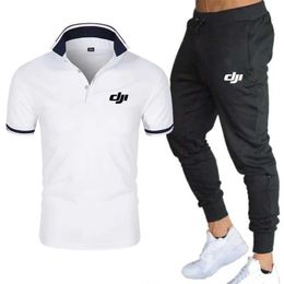 Men's Tracksuits Monogrammed Mens Tracksuit Polo Shirt + Pants Summer Tracksuit Jogging Pants Strt Wear Top Polo ShirtBusiness Menswear Y240508