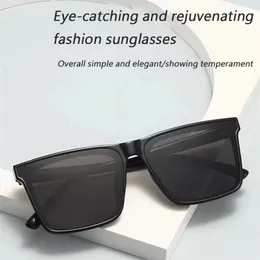 2024 New Style Sunglasses Trendy and Fashionable Sunglasses Fashion Korean Style Personalised Square Frame High-end Sunglasses