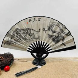 Chinese Style Products 1Pcs 8 inch Folding Silk Vintage Chinese Hand Held Fan Plastic Silk Dance Fans With Tassel Art Craft Gift Home Decor