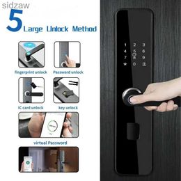 Smart Lock Smart door lock mini door lock home door lock fingerprint/IC card/password/key unlocking/USB emergency charging WX