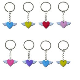 Pendants Love Wings Keychain Keychains Tags Goodie Bag Stuffer Christmas Gifts And Holiday Charms Keyring For Women Men Suitable Schoo Otm3U