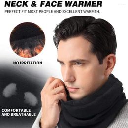 Berets Winter Neck Warmer Thermal Fleece Motorbike Thick Tube Windproof Face Headband Gaiter Outdoor Scarf Men Women Cycling Banda P0T4