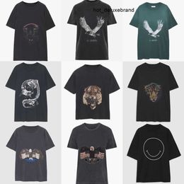 Cotton Round Neck Tee Shirt Letter Drawing Printed Black Short Sleeve Women Designer T-shirt Tops MDP1