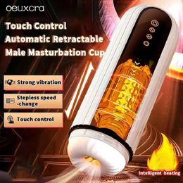 Other Health Beauty Items Telesic Automatic Male Masturbation Cup Heating Machine True Vaginal Adult for Penile Mouth Q240508