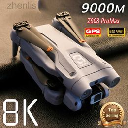 Drones Z908 Pro Max Drone Professional Brushless Motor 8K GPS Dual HD Aerial Photography FPV Obstacle Avoidance Four rotor Height Maintenance d240509