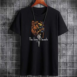 Men's T-Shirts T Shirt for Men Shirts Graphic T Crossfit Harajuku Fashion Printed T-shirt High Quality Large Mens T-shirt Y2k Clothing King Y240509