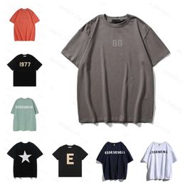 Designer mens T Shirt ESS FG tees 1977 brand essen shirt tials T Shirt Casual comfortable breathable half sleeve top fashion women shorts Cool Shorts Sleeve Clothes mx