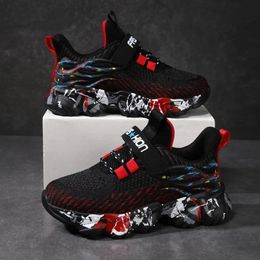 Fashion Kids Shoes Boys Sneakers Knit Comfortable Children Casual 6 To 12 Years Sports Tennis for Boy 240506
