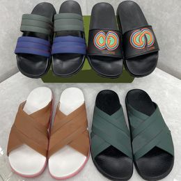 Designer Slipper Women Slide Strap Crossover Slippers Platform Men Summer Rubber Sandal Classic Flat Sandals Luxury Flip Flops Vintage Slides