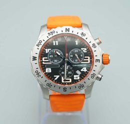 Luxury Mens Watch Japan Super Quartz Endurance Pro Chronograph 44mm Avenger Hurricane Orange Rubber Strap Steel Case 1884 Men Watc9872383