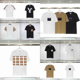 Luxury TShirt Men Women Designer T Shirts Summer Fashion Brands Plaid High Quality t-shirt Asian size S-2XL