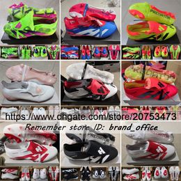 Send With Bag Quality 24 Elite FG 30th Tongue Soccer Football Boots Silver Gray Black Red Orange Purple Yellow Green Blue White Pink Gold Fold Shoes Soccer Cleats