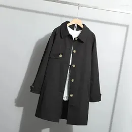 Women's Trench Coats Spring Autumn Coat Women 2024 Fashion Korean Single-breasted Loose Mid Long Overcoat Windbreaker Female Outerwe