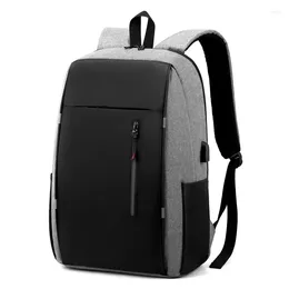 Backpack Men Business 17.3 Inch Bag For Laptop With USB Charger Male Multi-function Shoulder Computer Notebook