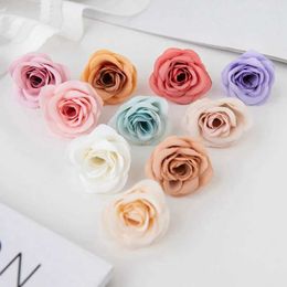 Decorative Flowers Wreaths 10Pcs Silk Artificial Flower Rose Heads Hot sales for Christmas Garden Arches Mall Home Vase Wedding Bouquet Decoration DIY gift