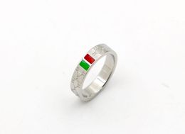 316L Stainless Steel fashion Jewelry G Love rings for women man jewelry lover rings 18K Goldcolor and rose Jewelry green gold pla8337645
