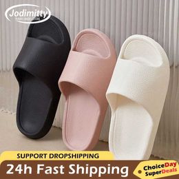 Slippers Mens sandals flip flops womens slippers thermosetting solid color simple anti slip soft sole comfortable shower outdoor shoes H240509