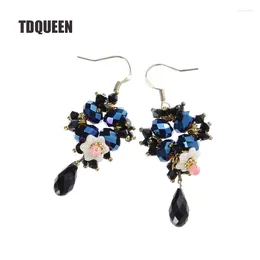Dangle Earrings TDQUEEN Drop Crystal Beads Hanging For Women Fashion Brincos Handmade Statement Bead Earring