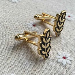 Cuff Links Masonic Sprig of Acacia Hiram Abiff Leaf Cufflinks Free Masonic Mens Cufflinks Q240508