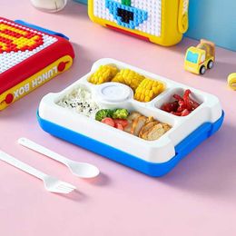 Lunch Boxes Bags 2024 New Modular Building Blocks for Children Lunch Box Bento Food Storage Container Dinnerware for Student DIY