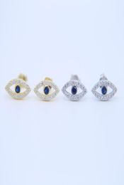 cz evil eye earring 925 sterling silver anti allergy material high quality lucky girl women stud earrings6839042