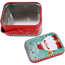 Storage Bottles Christmas Candy Tin Biscuit Containers Sugar Case Box Tins Tinplate Cookie