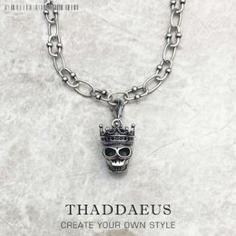 Skull King Charm Necklace Summer Brand New Fashion Jewelry Europe Sterling Gift for Women Men