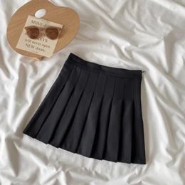 Skirts A Line Pleated Skirt Spring 2024 Korean Version Black High Waisted Slim And Fashionable Versatile Student Short Female
