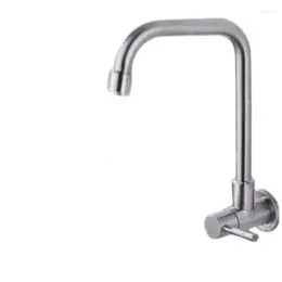 Kitchen Faucets 1PC Stainless Steel Single Hole Wall Mounted Cold Water Faucet For Washing Basin Sink Tap Replacement